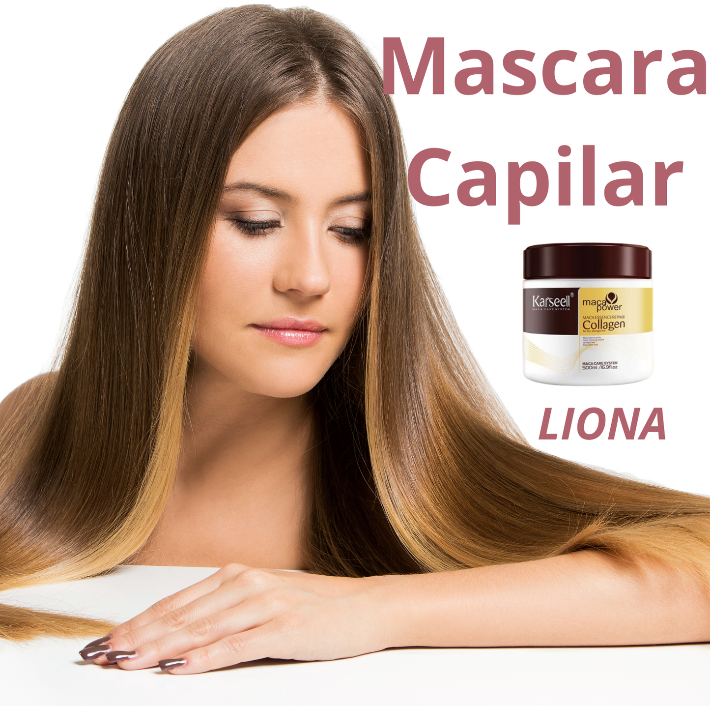 Máscara Capilar Maca Power Reparación Profunda, de Colágeno 500ml/Edición Premium LIONA