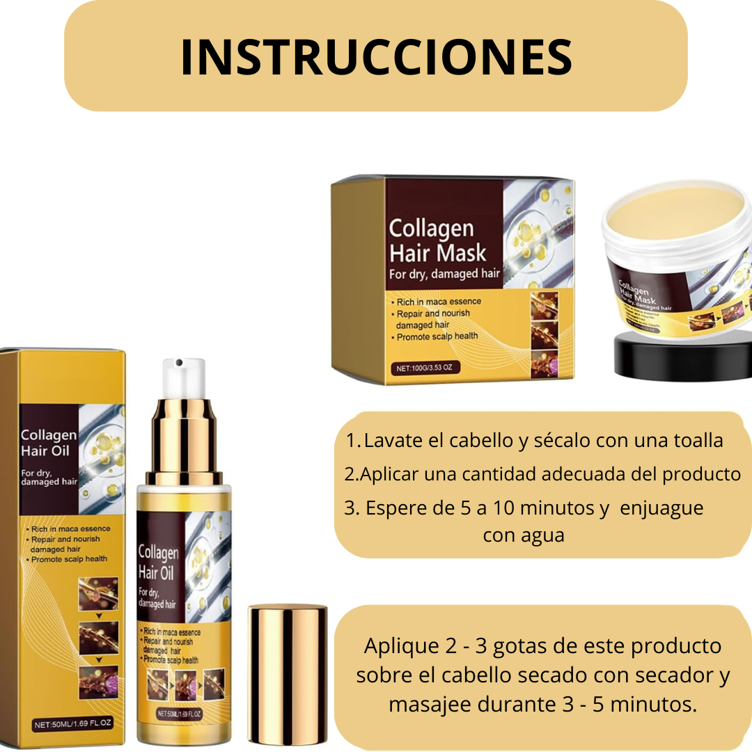 Pack Máscara Capilar Maca Power 500ml y Aceite Esencia de Maca 50ml/Edición Premium LIONA